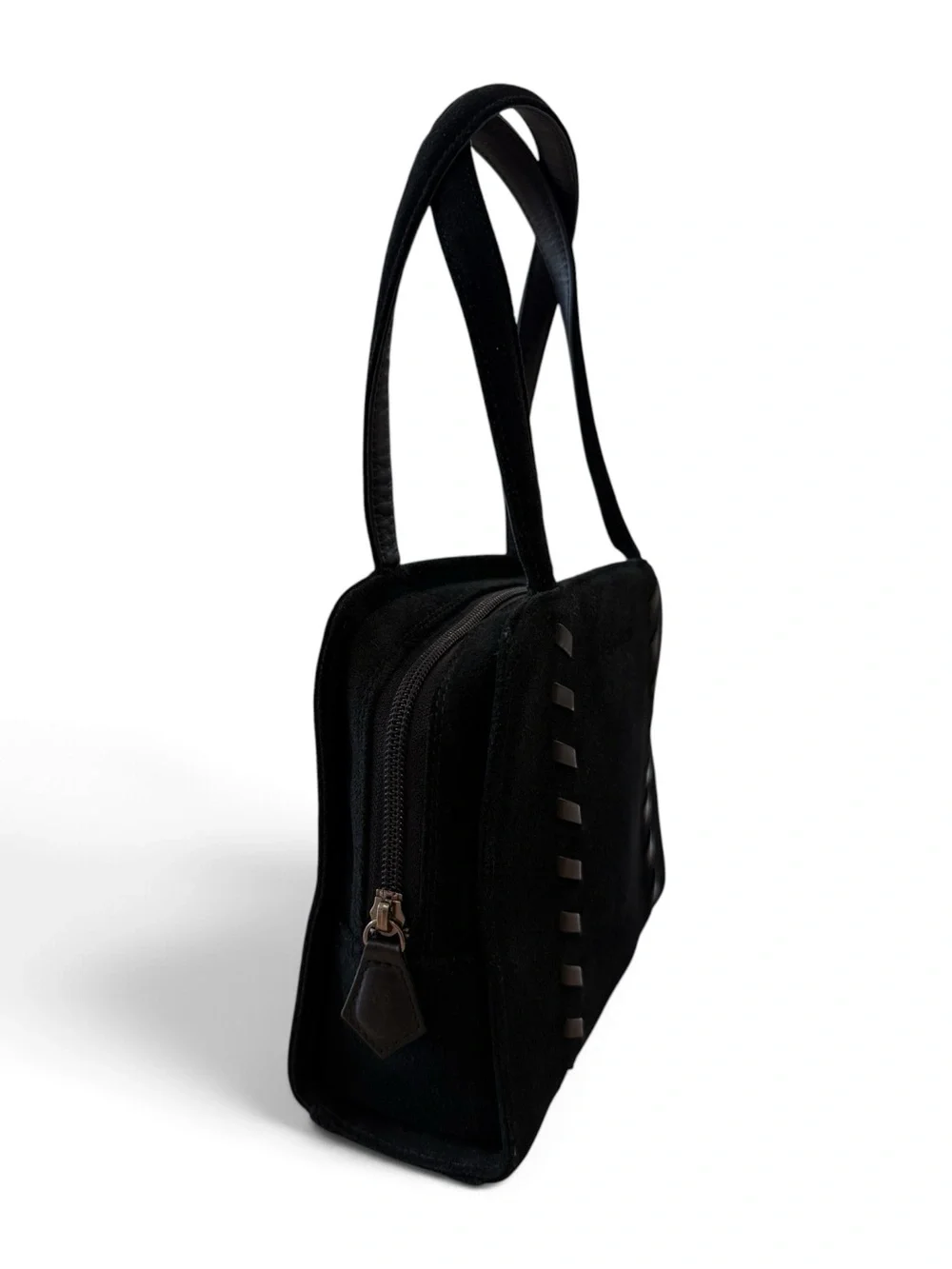 YSL Black Suede Handbag - Women's Everyday Bag